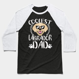 Glasses Coolest Labrador Dog Dad Baseball T-Shirt